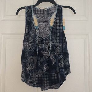 Open neck tank top